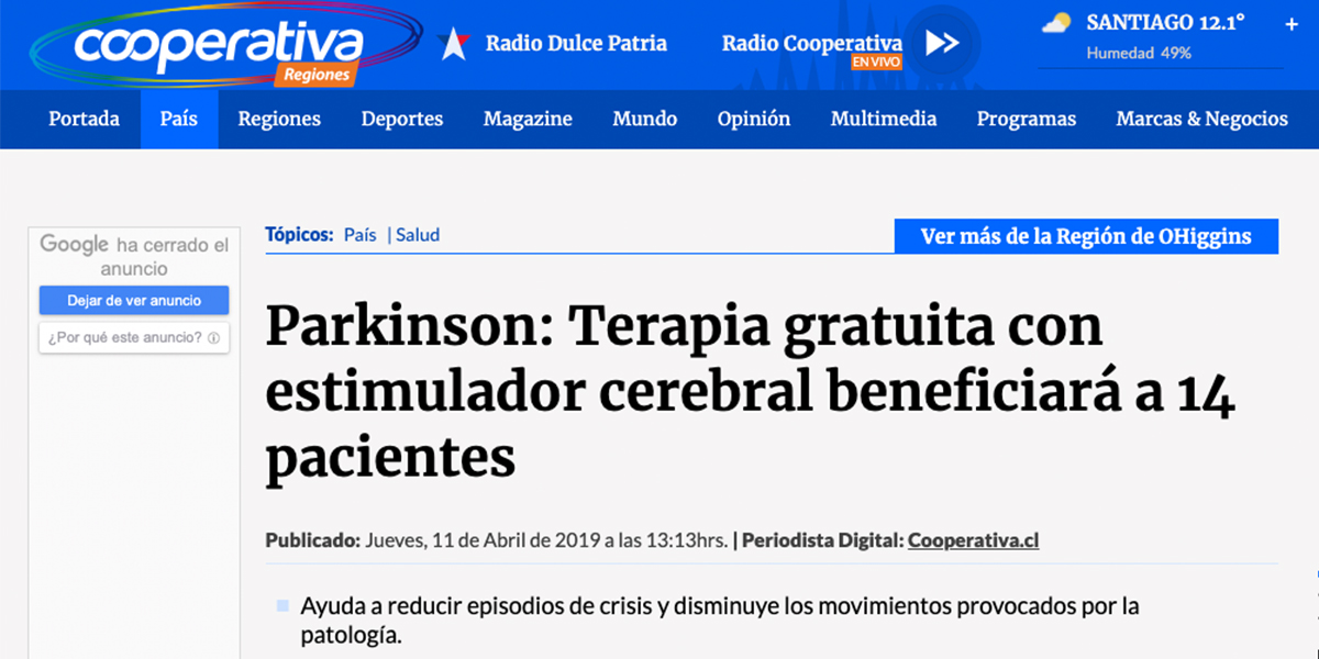 Terapia gratuita con estimulador cerebral
