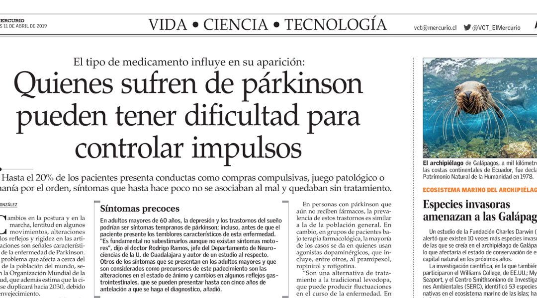 Quienes sufren de párkinson pueden tener dificultad para controlar impulsos