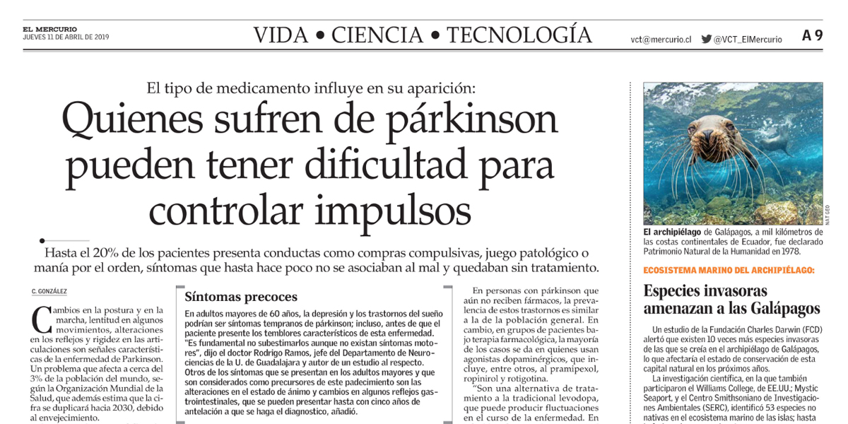 Quienes sufren de párkinson pueden tener dificultad para controlar impulsos