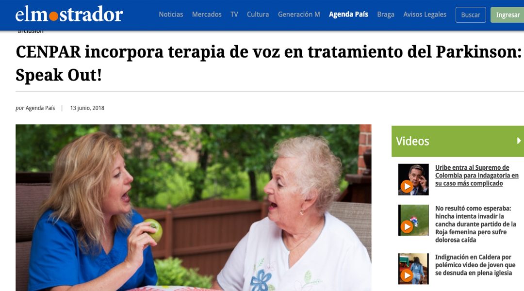 CENPAR incorpora terapia de voz en tratamiento del Parkinson: Speak Out!