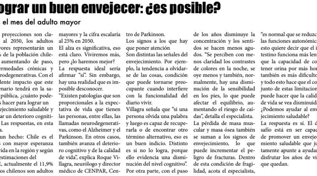Lograr un buen envejecer: ¿es posible?